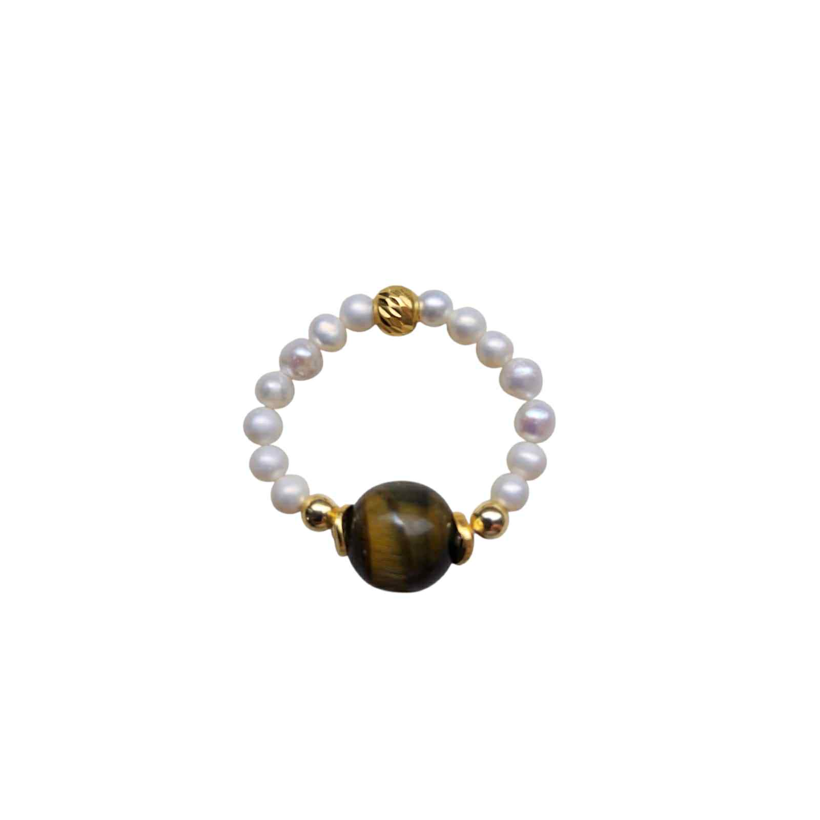 Pierścionek TIGER PEARL BALANCE
